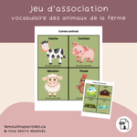 Activité langage préscolaire thème ferme imprimable