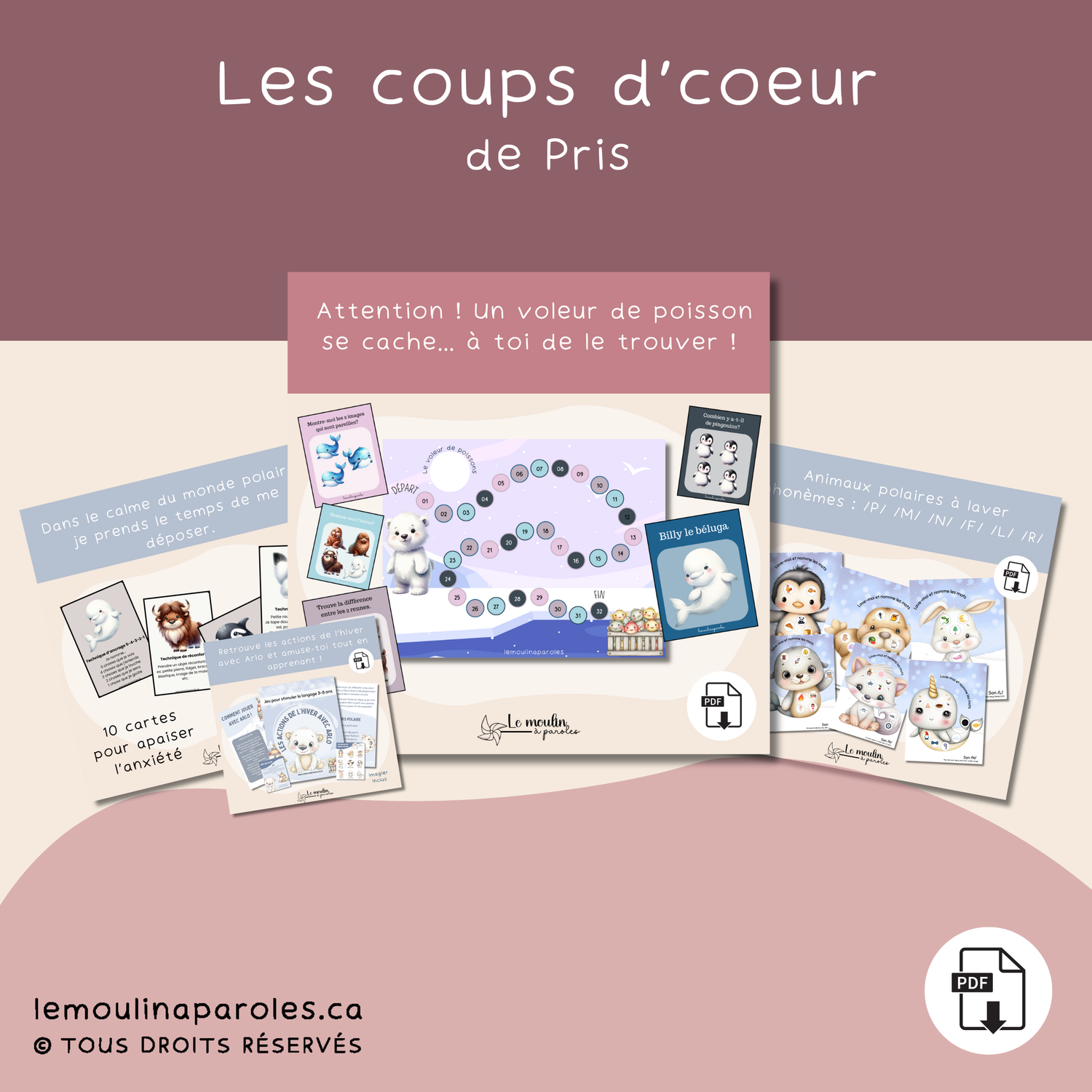 Bundle Les Coups d'Coeur de Pris : 4 jeux éducatifs pour enfants avec 15% de rabais
