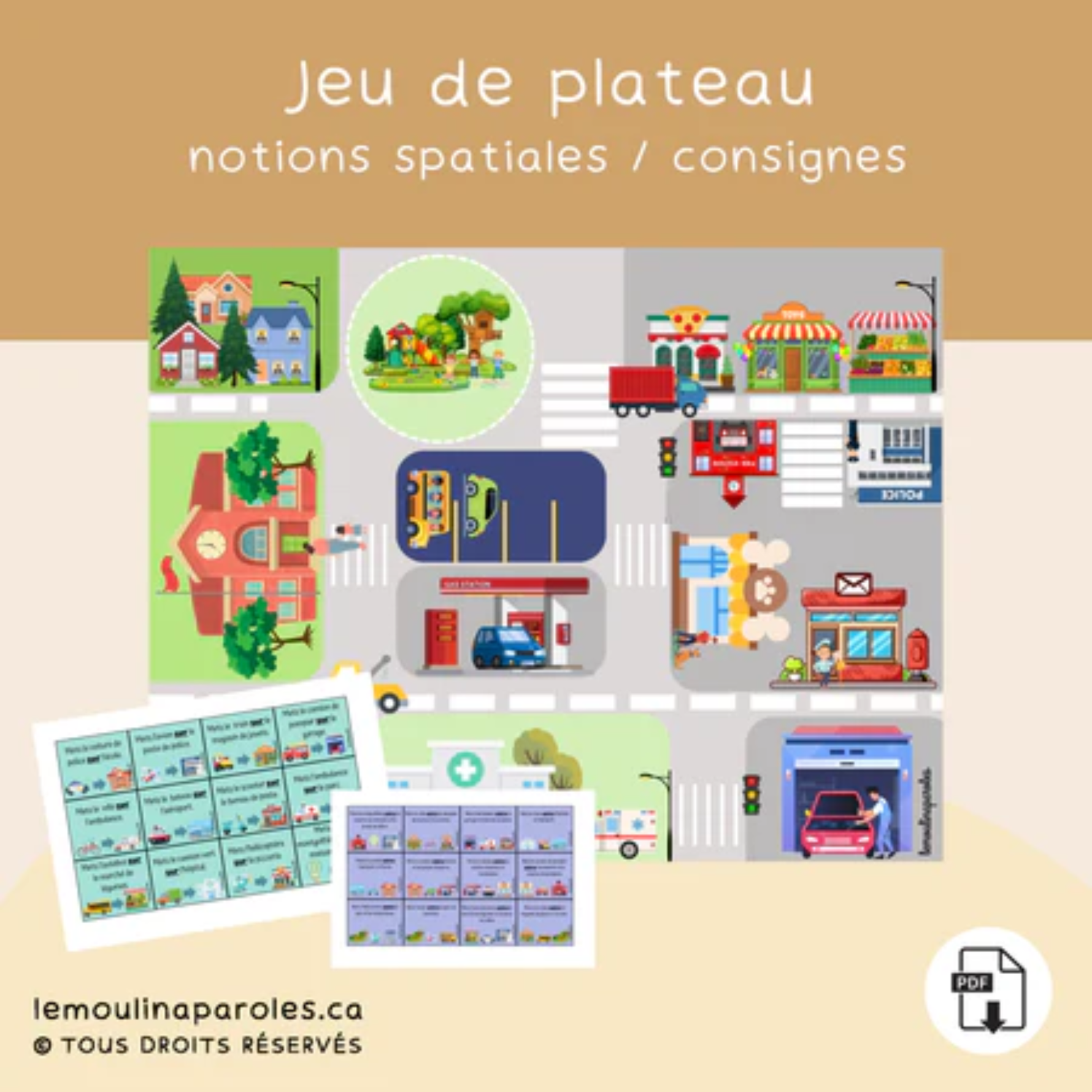 Jeu de catégorisation moyens de transport air terre mer activité langage enfant