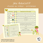 Activité langage préscolaire thème printemps imprimable