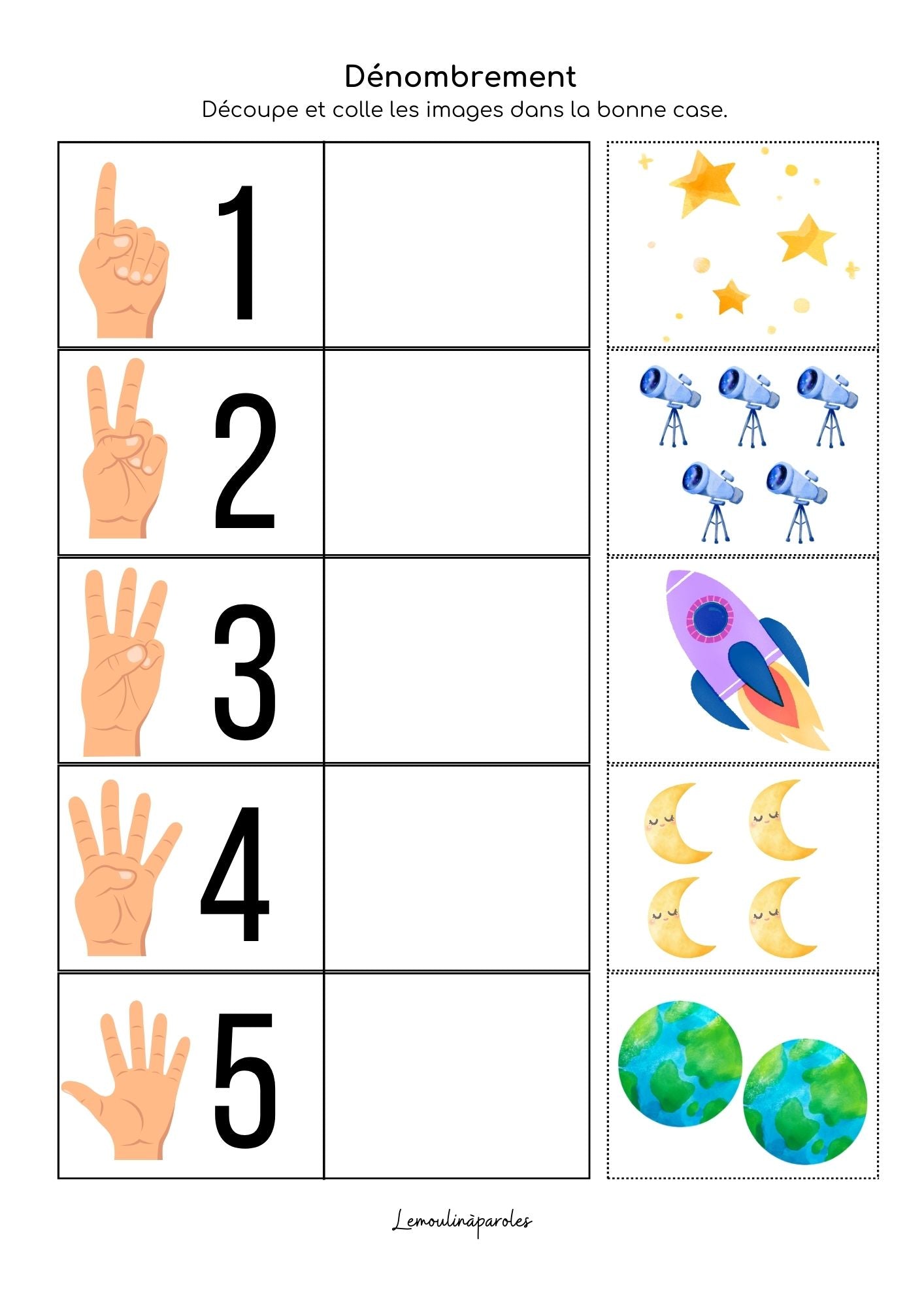 Cahier d'activités - dans l'espace