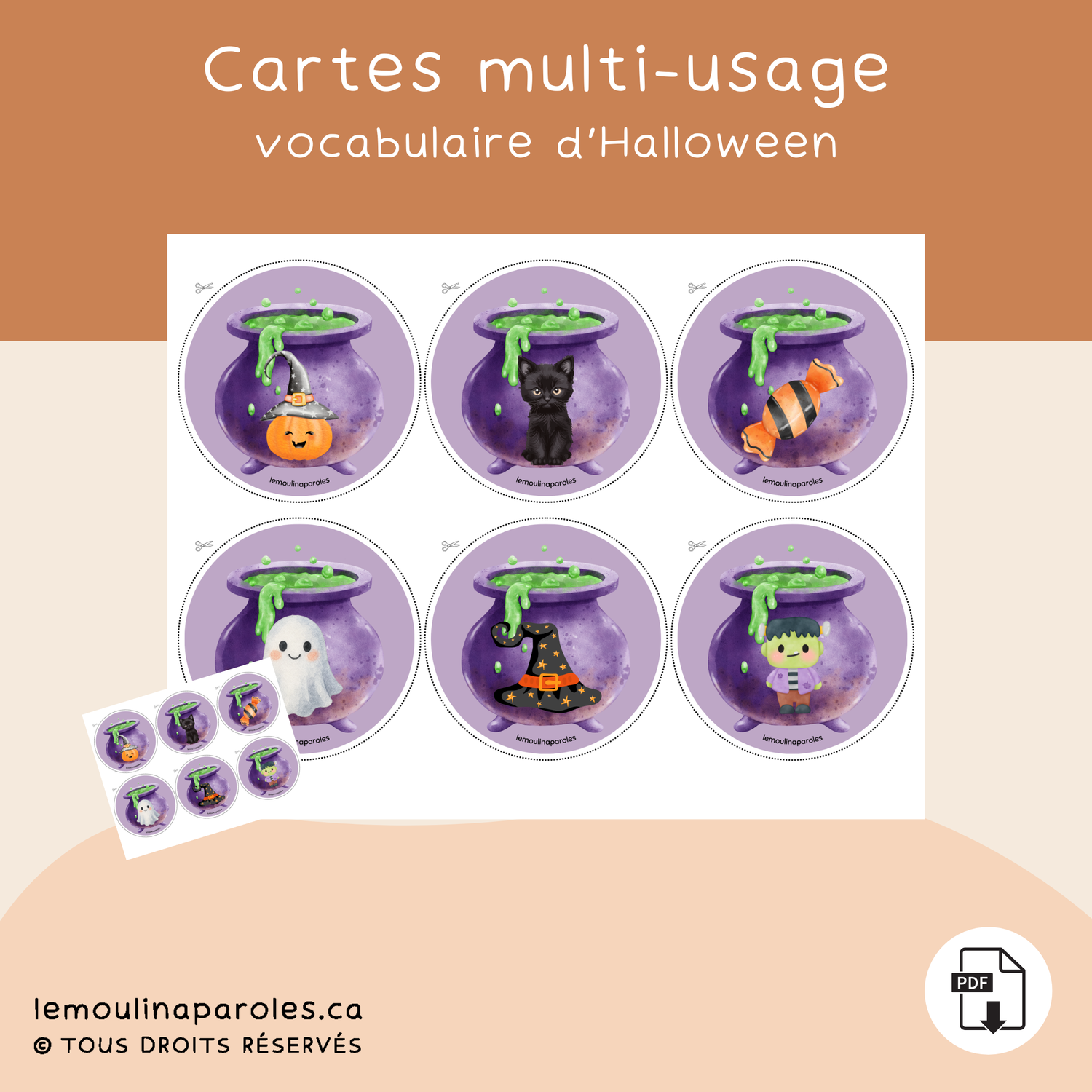 Cartes vocabulaire - HALLOWEEN