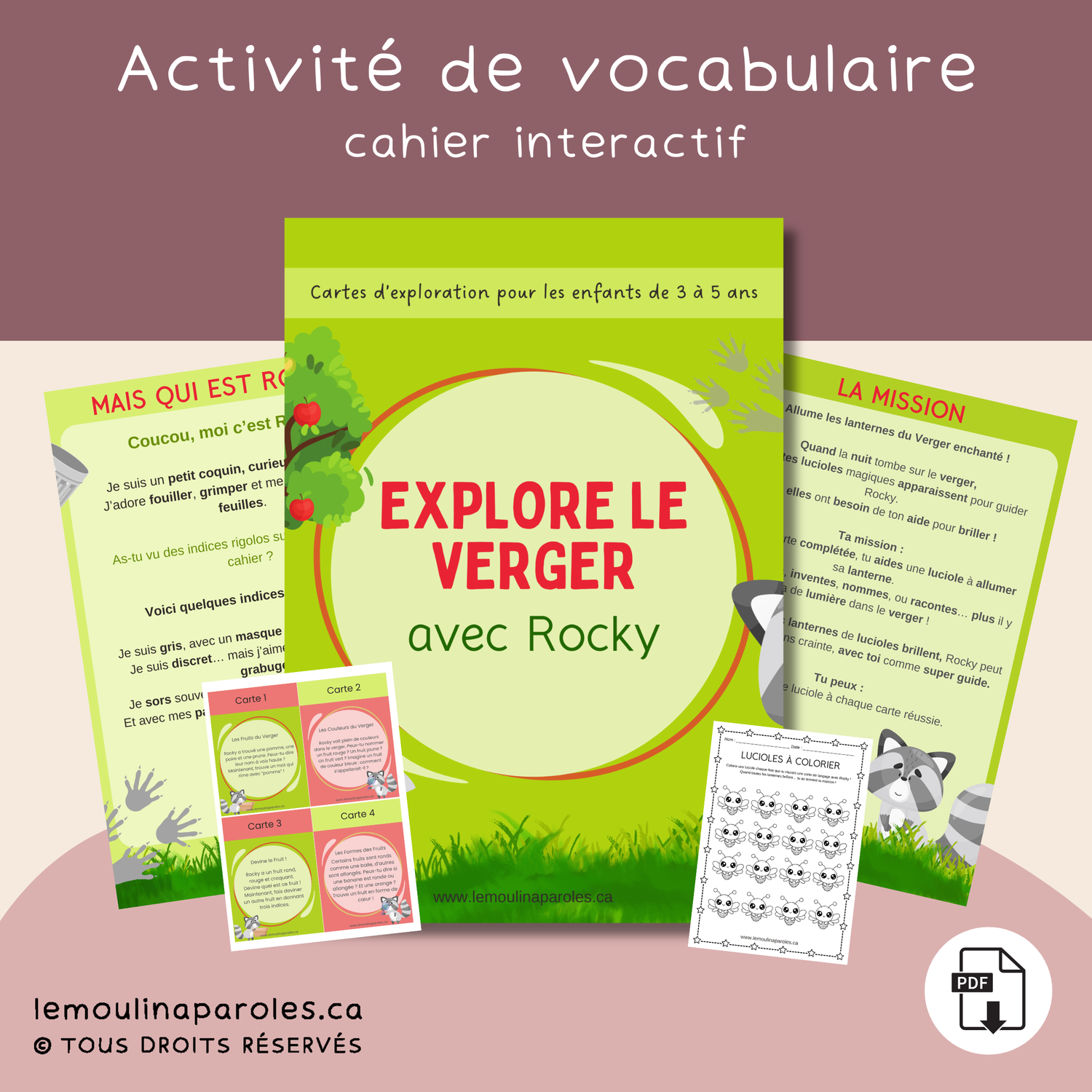 Explore le verger avec Rocky