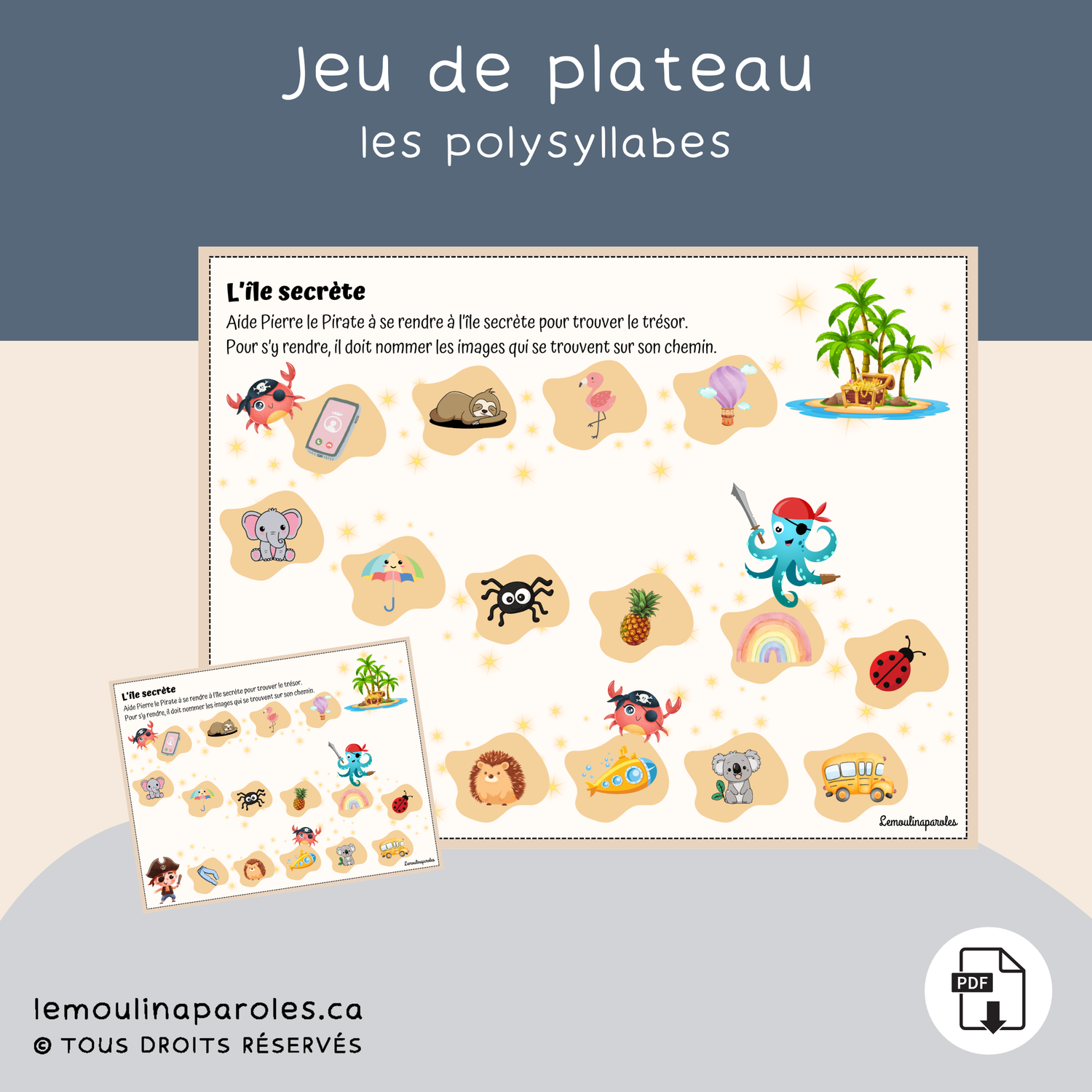 Jeu de plateau - l'île secrète des pirates