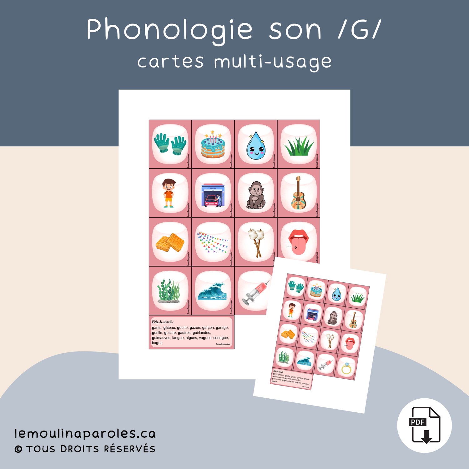 Autour de feu - phonème /G/