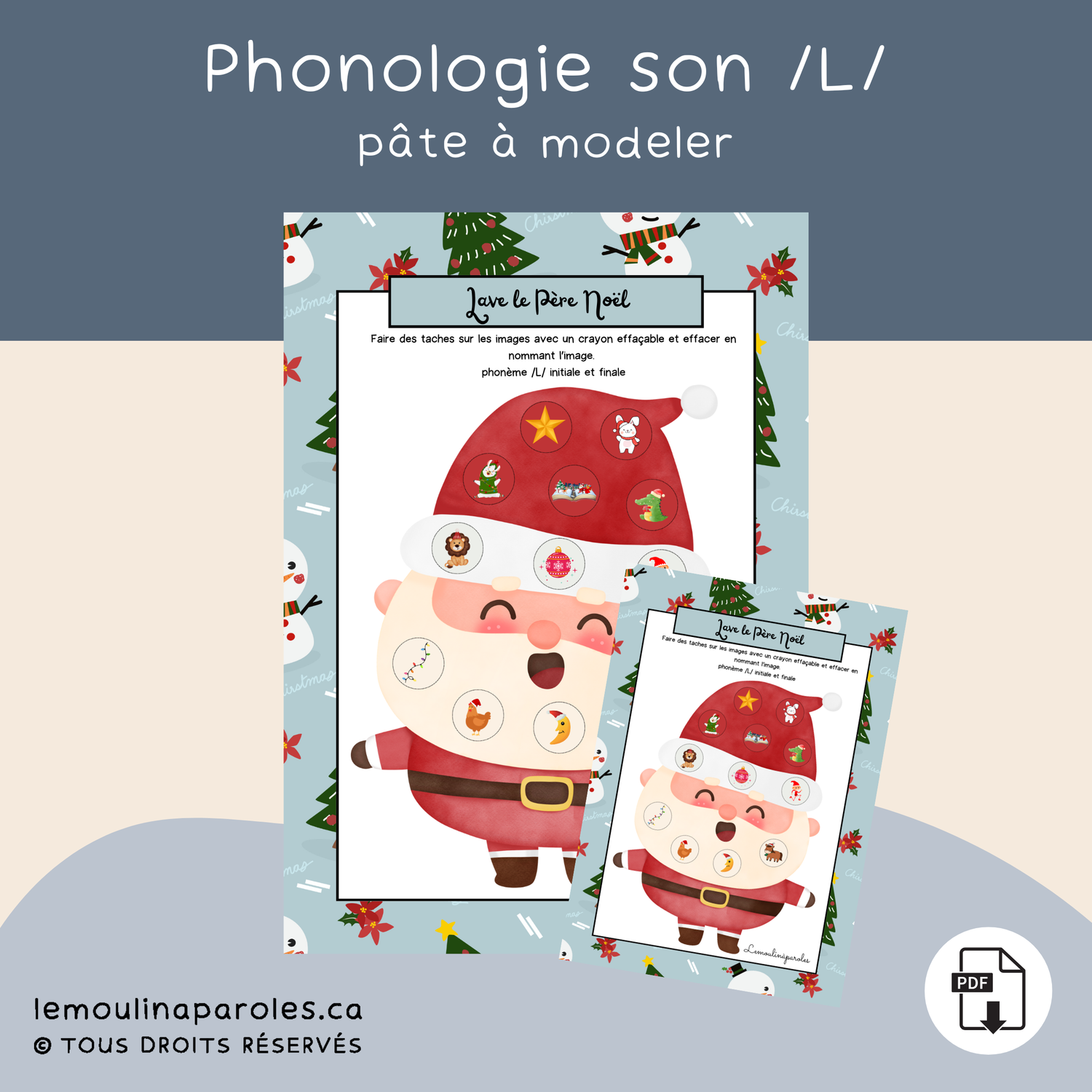 Lave le père Noël son L