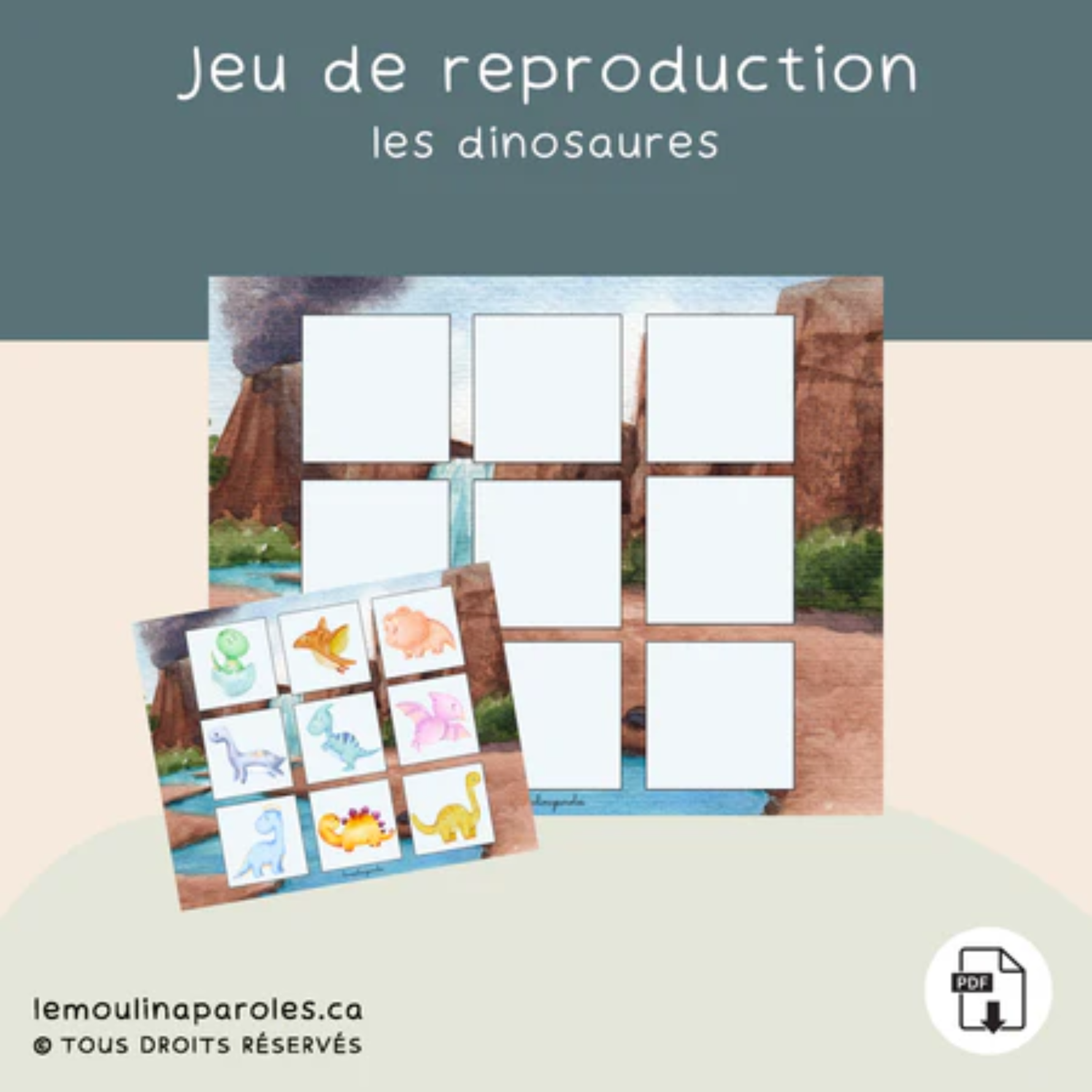 Activités préscolaire dinosaures langage