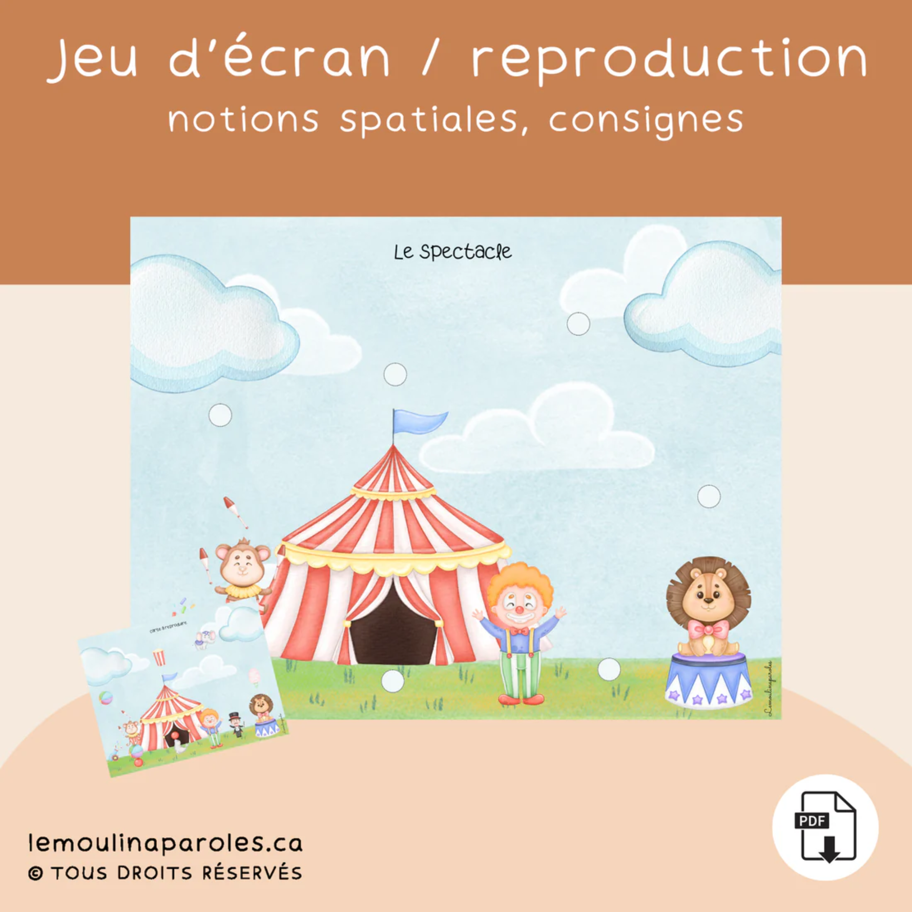Trousse langage cirque jeux éducatifs enfant PDF