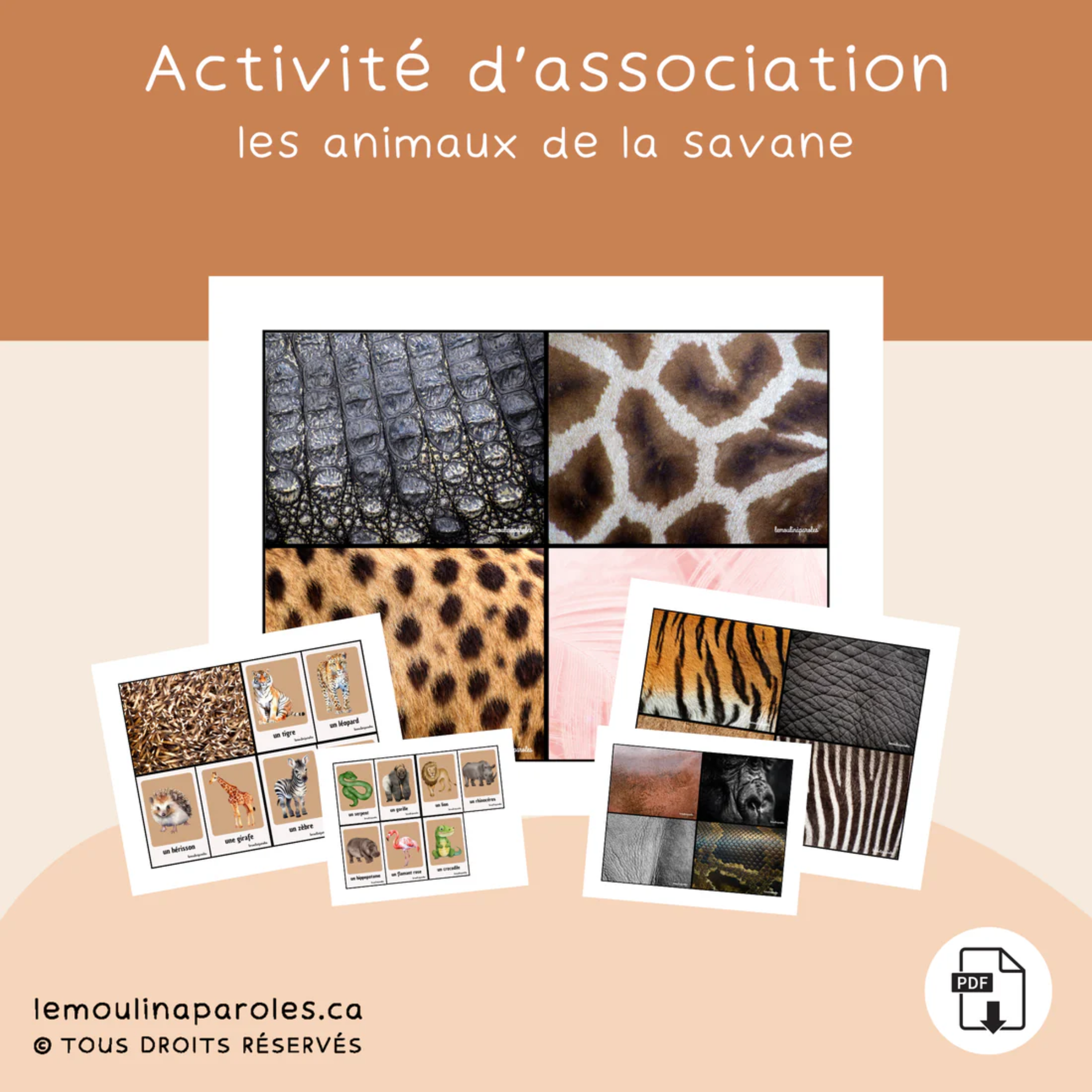 Activités langage préscolaire thème animaux imprimable