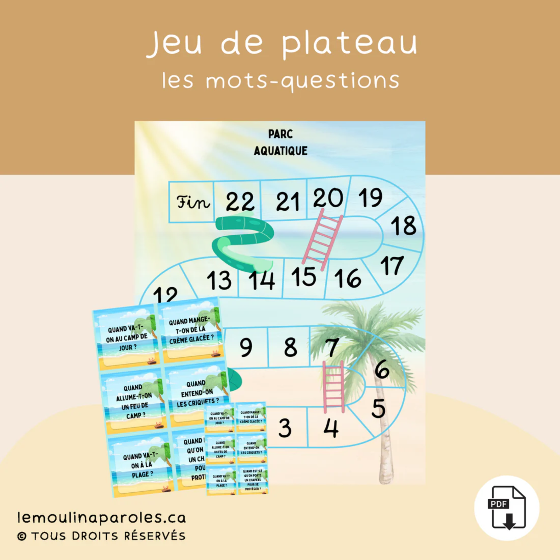 Activités imprimables de stimulation du langage sur le thème de l’été pour enfants de 3 à 8 ans.