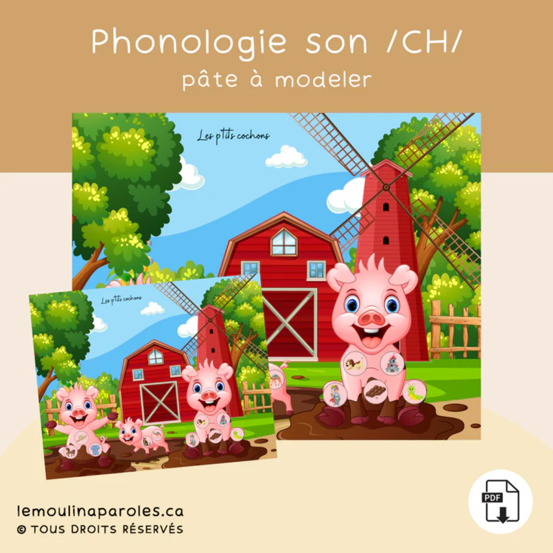 Cartes animaux ferme vocabulaire enfant éducatif
