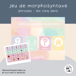 Trousse langage enfants les 5 sens avec activités éducatives PDF incluant jeux d’association, phrases et vocabulaire