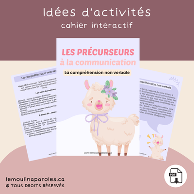 Cahier de précurseur à la communication – La compréhension non verbale