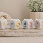 Ensemble de dés éducatifs de conscience phonologique pour enfants avec images et activités sur les sons, phonèmes, fusion et segmentation.