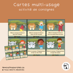 Activités langage préscolaire thème animaux imprimable
