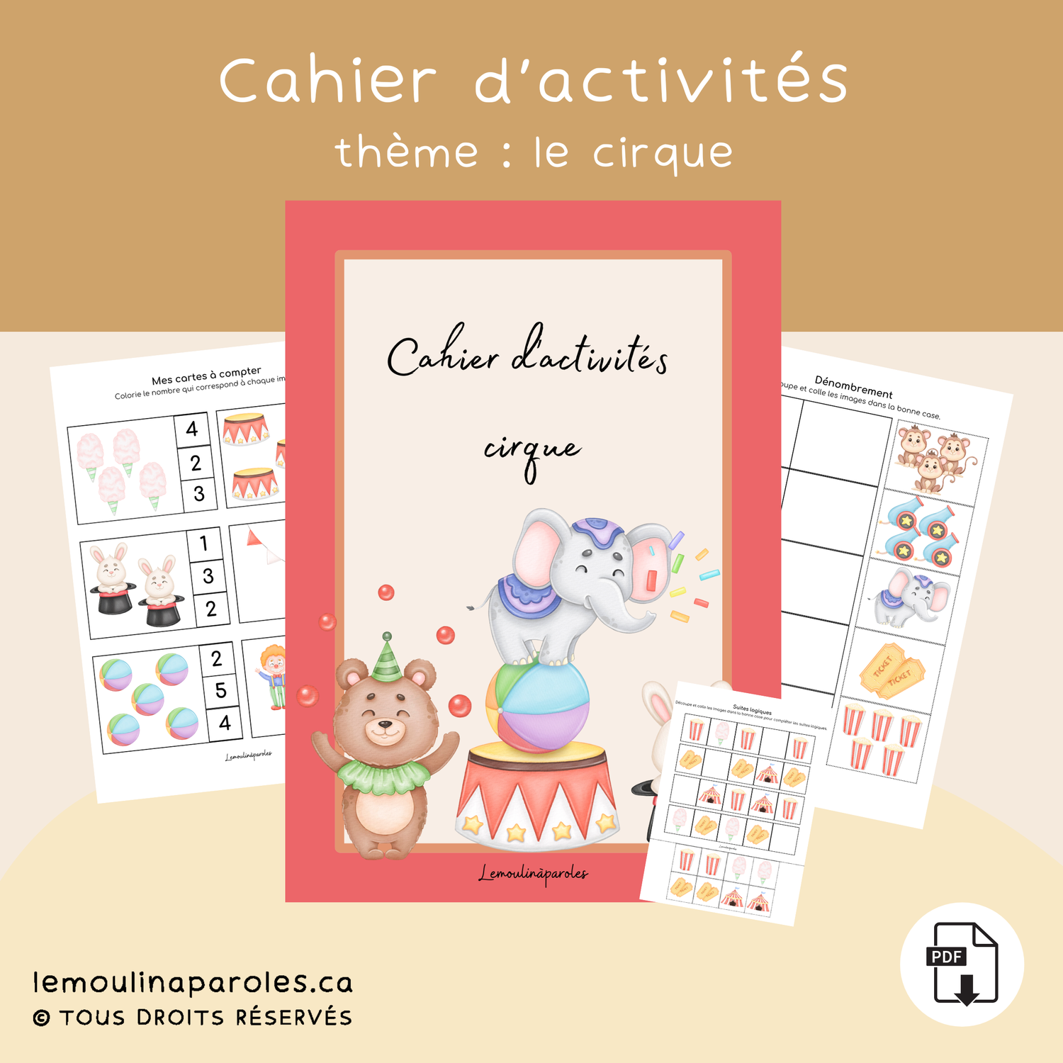 Cahier d'activités - spectacle de cirque