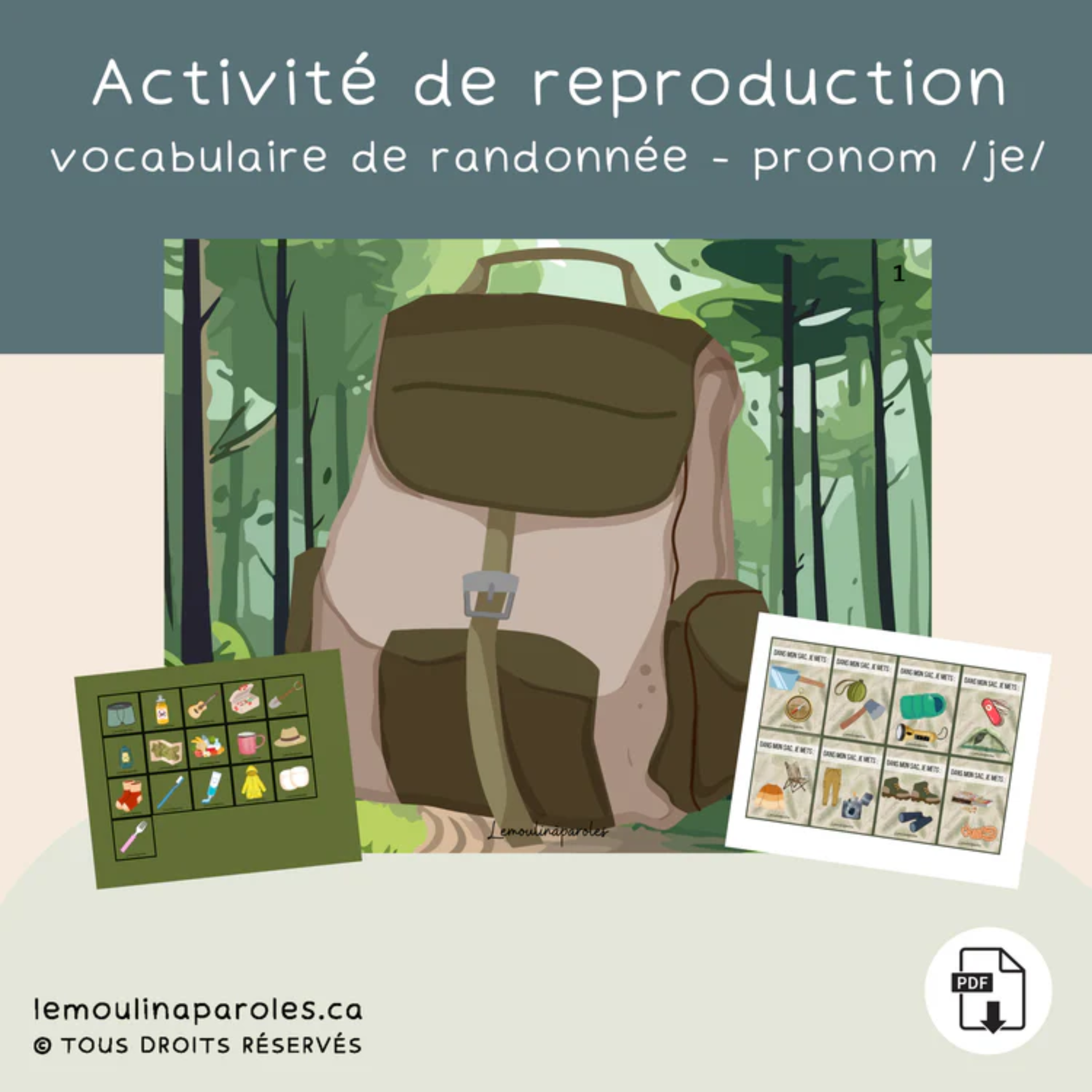 Jeux éducatifs vocabulaire camping enfant