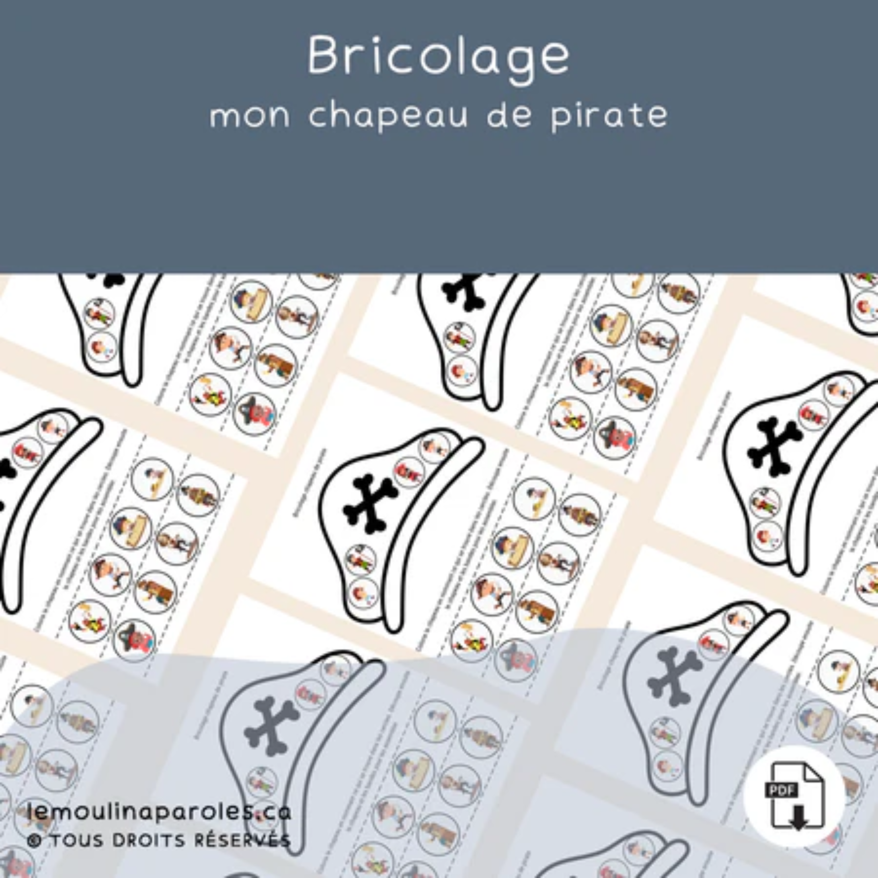 Trousse langage thème pirates pour enfants préscolaires avec activités éducatives imprimables