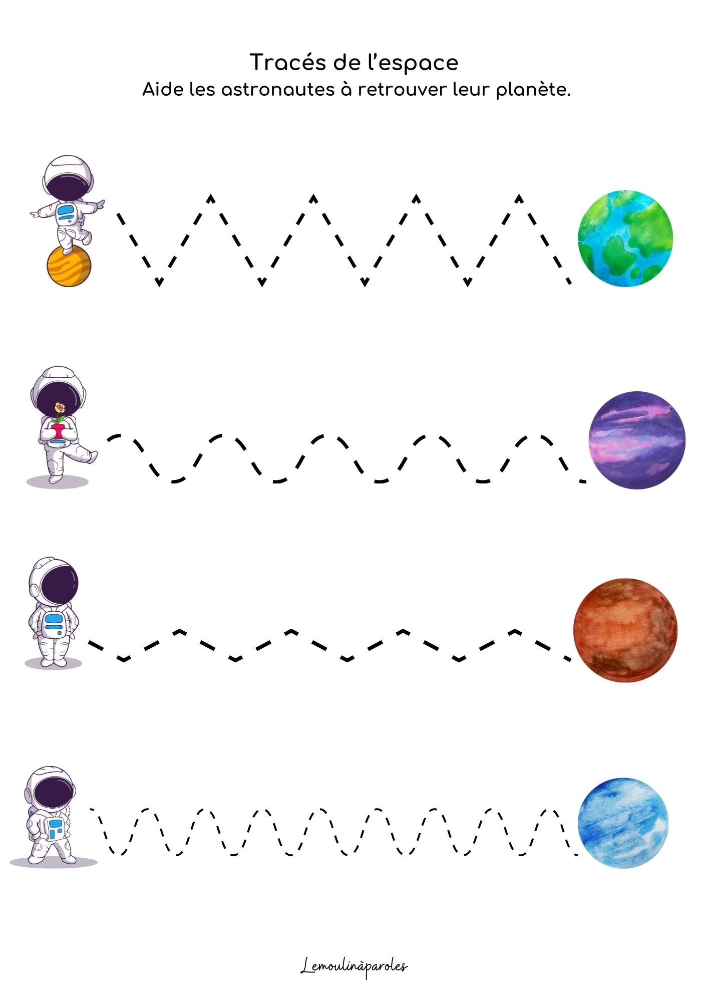 Cahier d'activités - dans l'espace