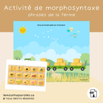 Activité langage enfant 3 à 5 ans ferme notions spatiales