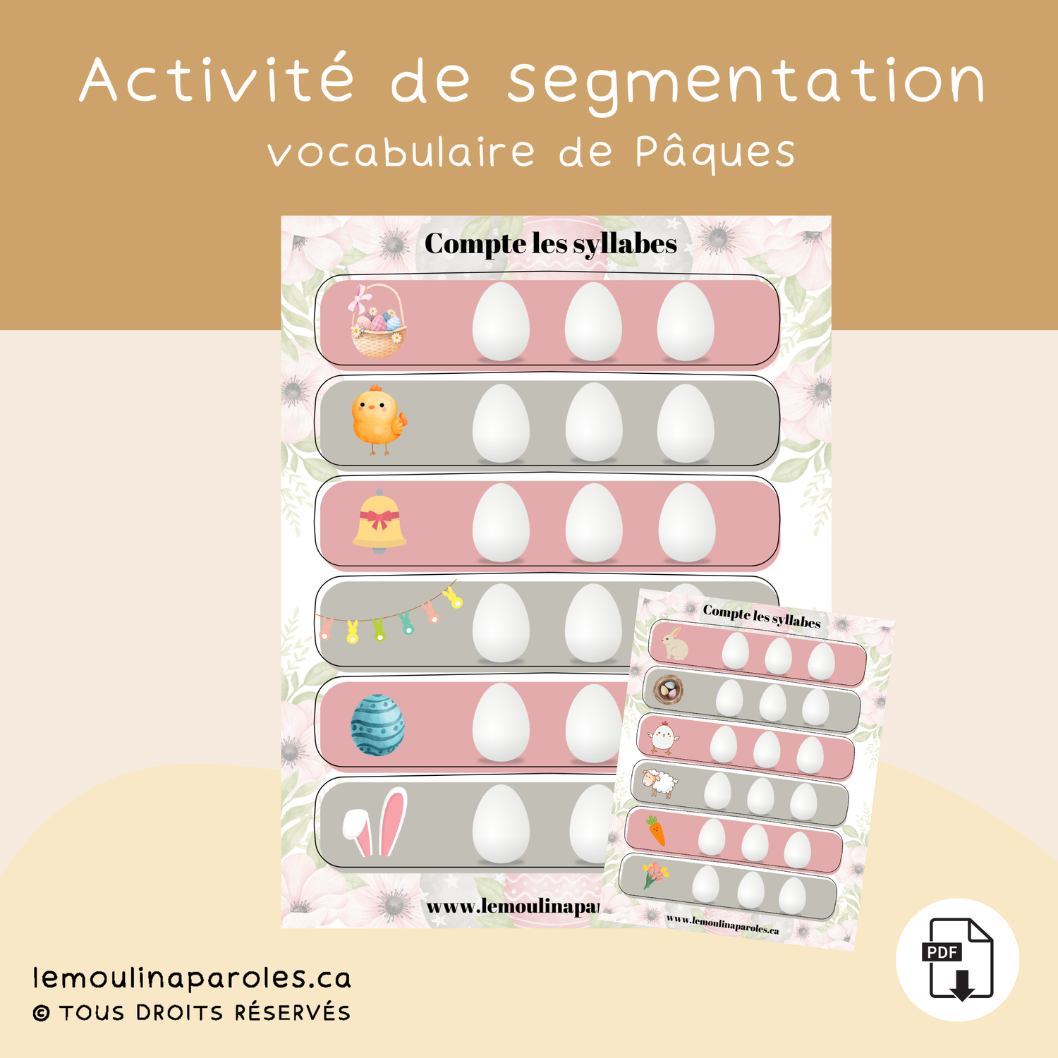 Compte les syllabes - Pâques