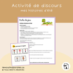 Activités imprimables de stimulation du langage sur le thème de l’été pour enfants de 3 à 8 ans.