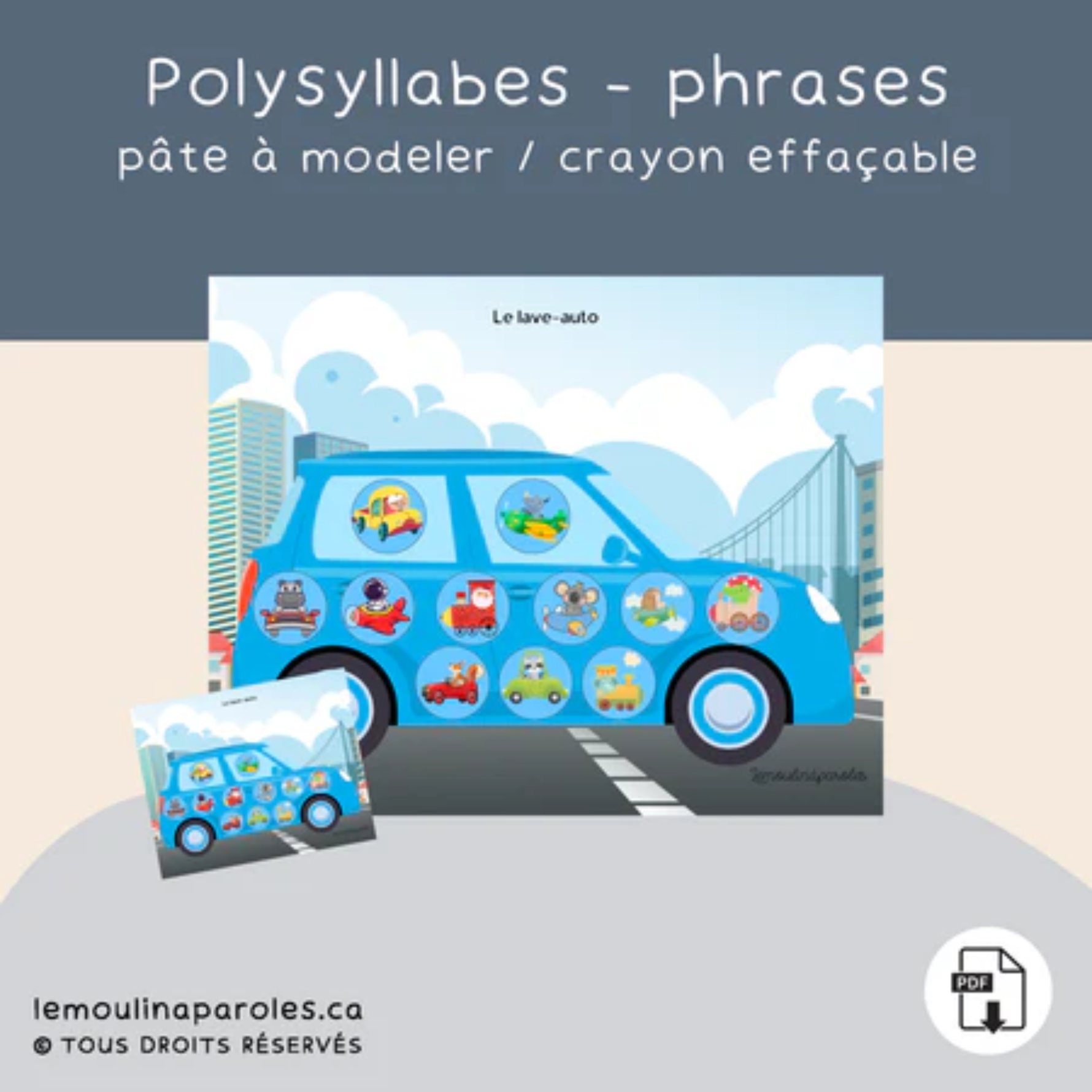 Jeu de catégorisation moyens de transport air terre mer activité langage enfant