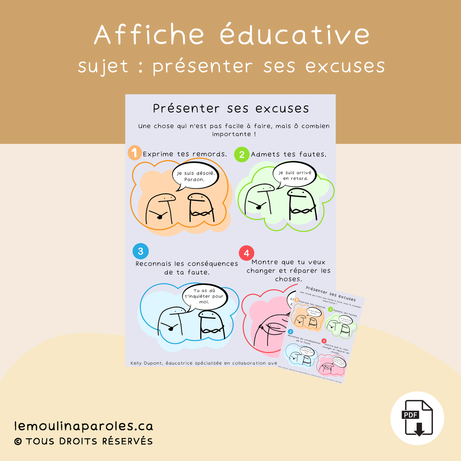 Affiche éducative – Savoir s’excuser