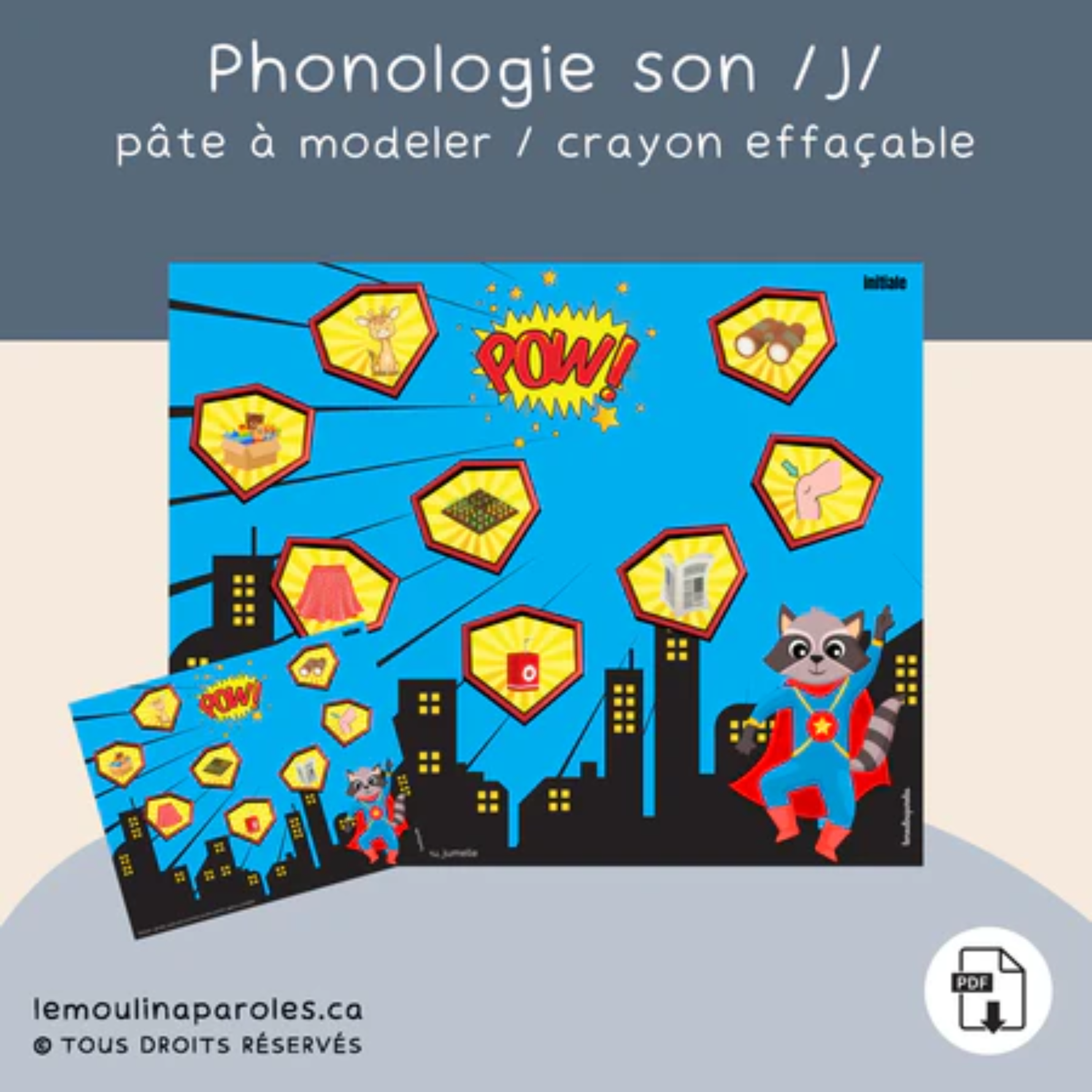 Trousse langage super-héros pour enfants avec activités éducatives imprimables préscolaire