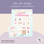 Jeux éducatifs vocabulaire anniversaire enfant