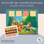 Jeux éducatifs vocabulaire camping enfant
