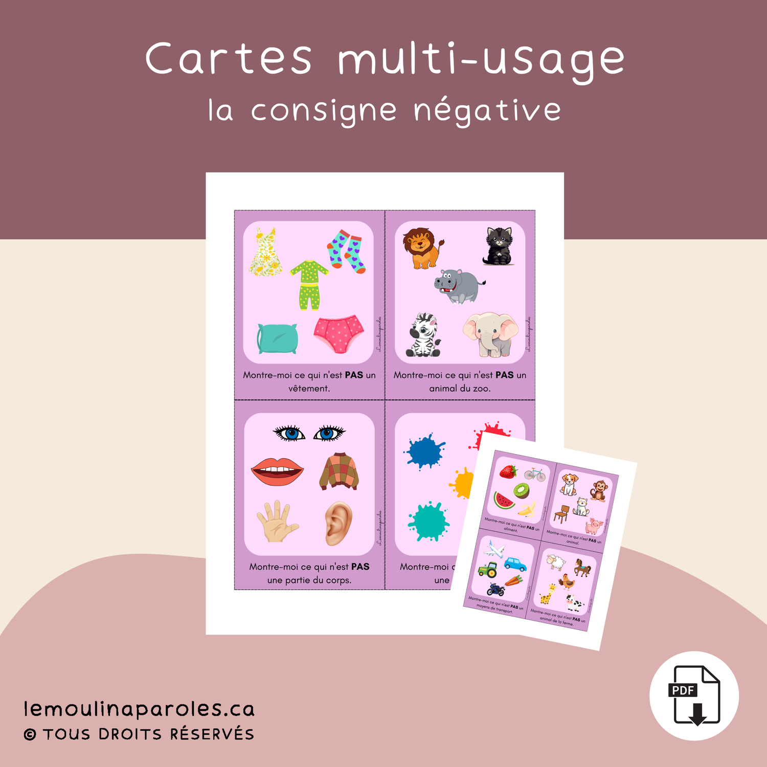 Cartes - la consigne négative