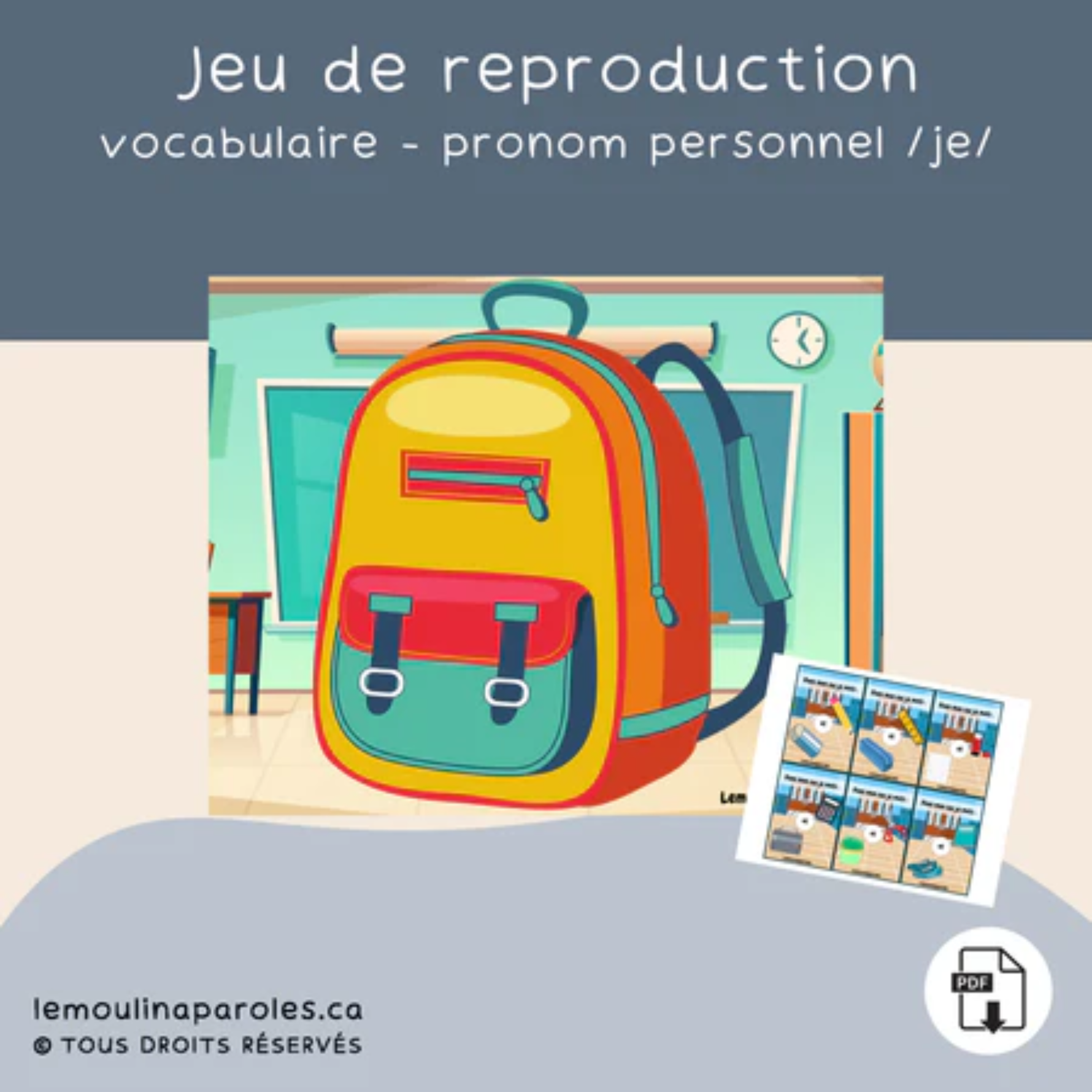 Trousse langage rentrée scolaire avec activités éducatives imprimables pour enfants