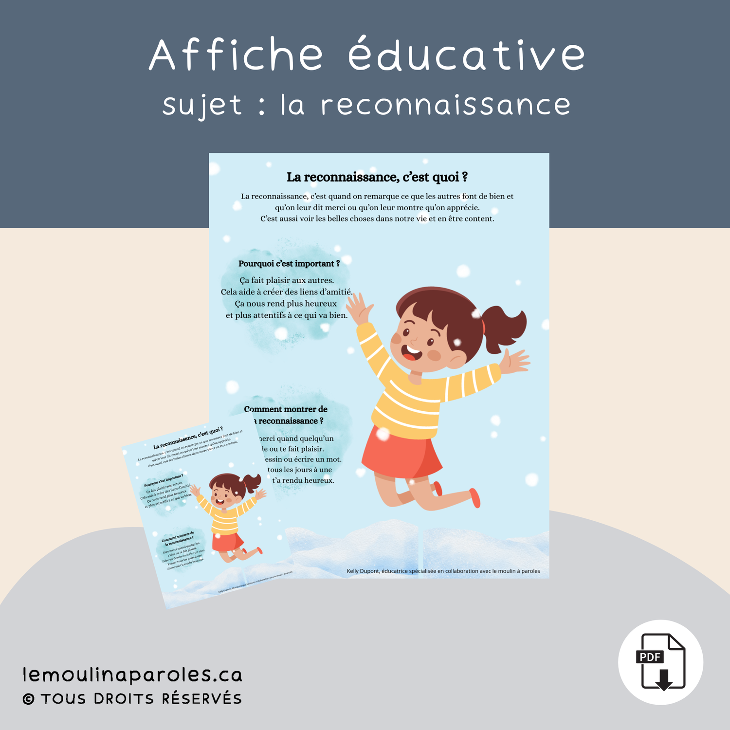 Affiche éducative – La reconnaissance 🎄✨