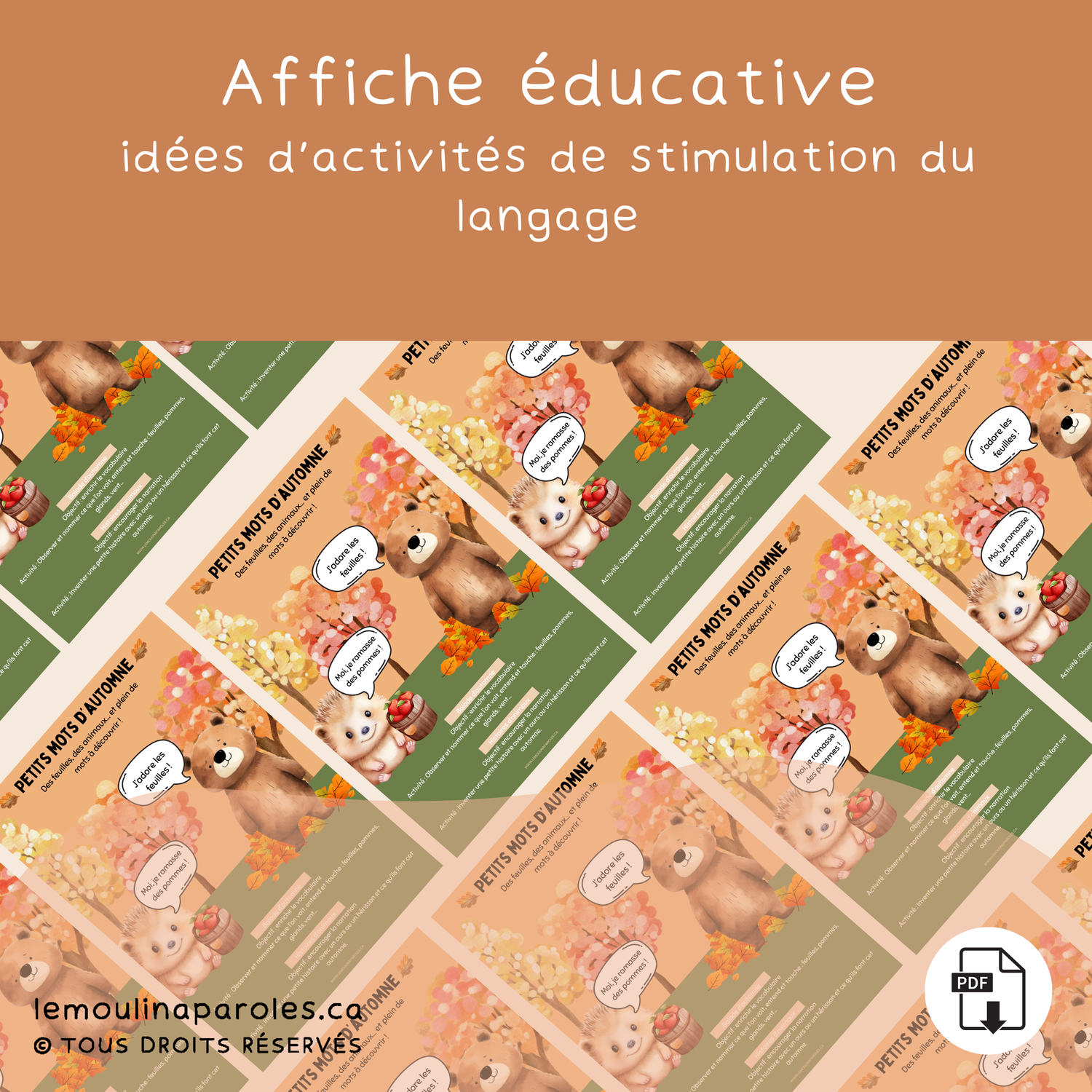 Affiche éducative – Petits mots d'automne