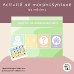 Trousse langage métiers pour enfants avec activités éducatives imprimables préscolaire
