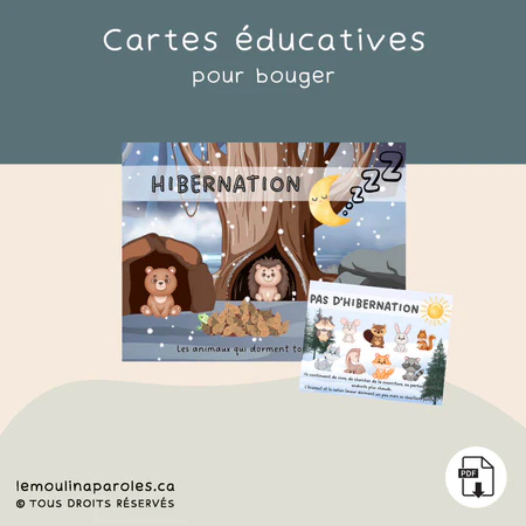 Trousse langage forêt pour enfants avec activités éducatives imprimables sur les animaux