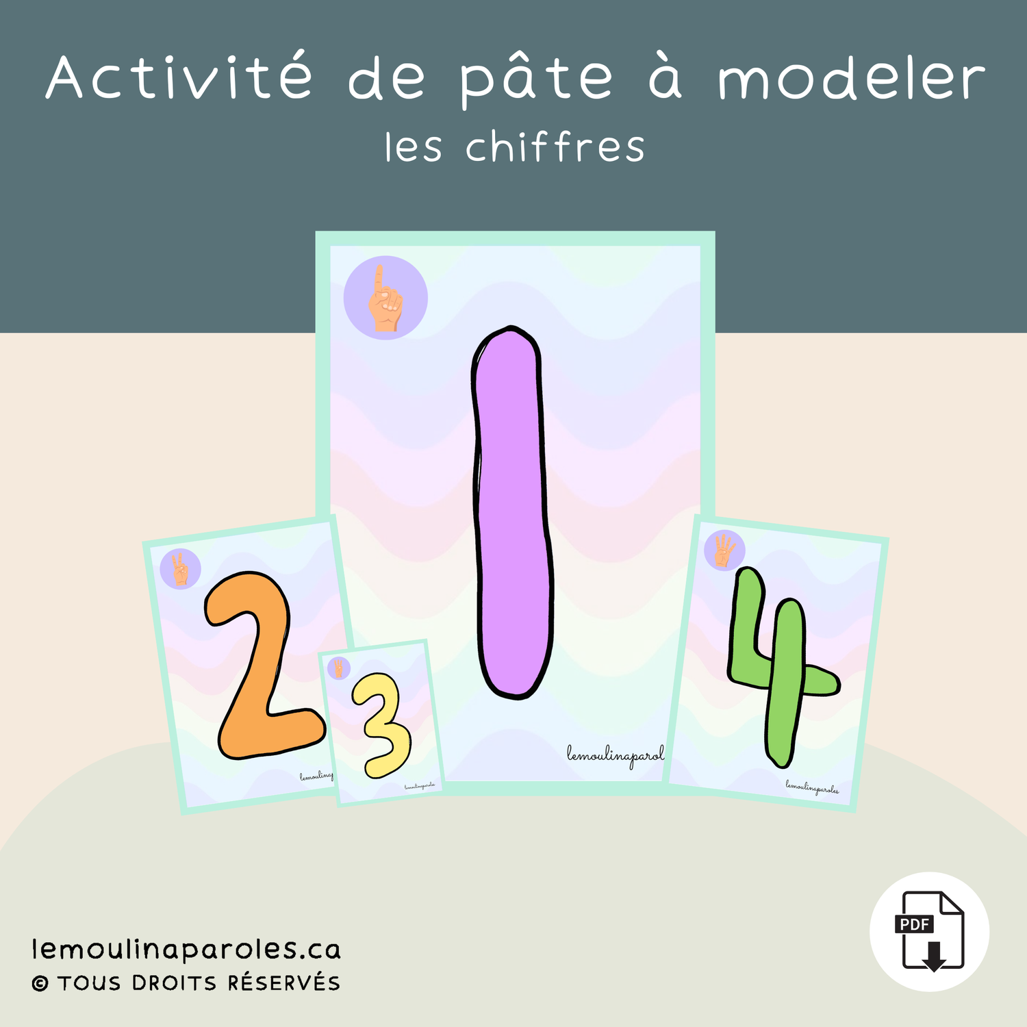 Atelier de pâte à modeler - les chiffres