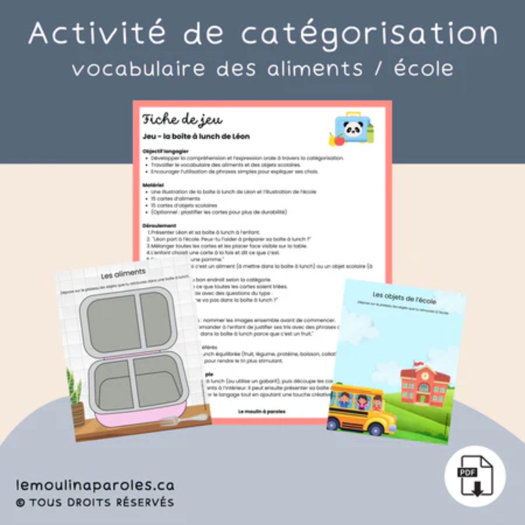 Trousse langage rentrée scolaire avec activités éducatives imprimables pour enfants