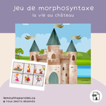 Jeux éducatifs château vocabulaire enfant préscolaire