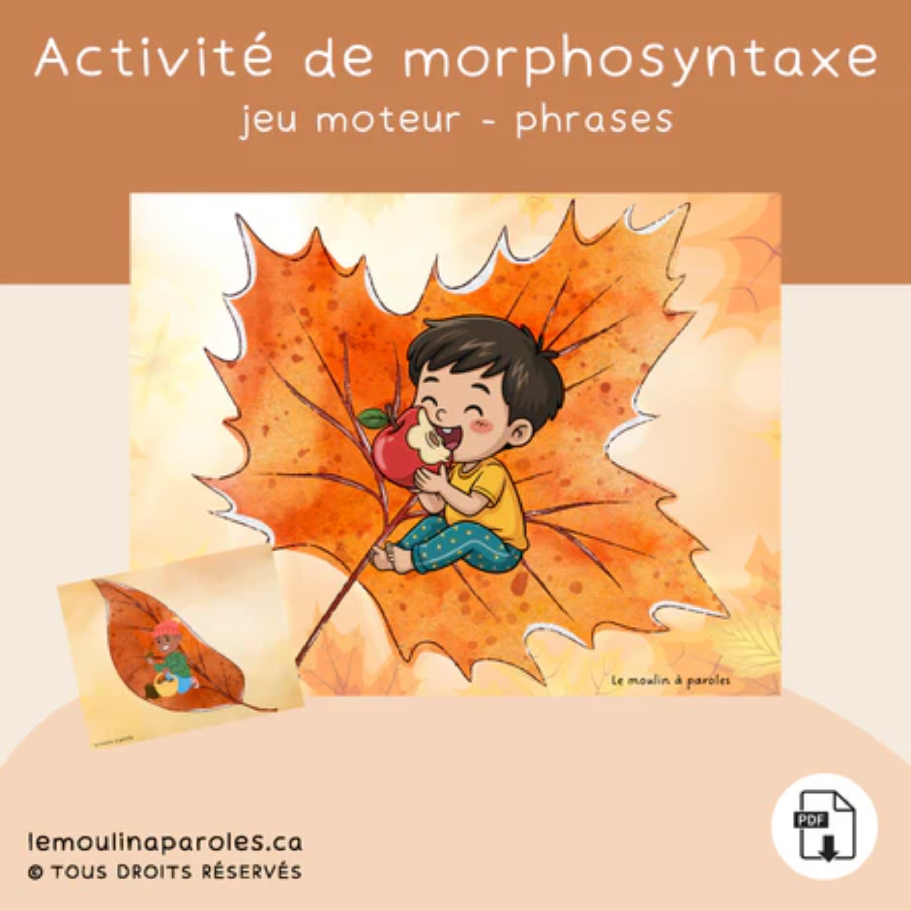 Trousse langage automne pour enfants avec activités éducatives imprimables