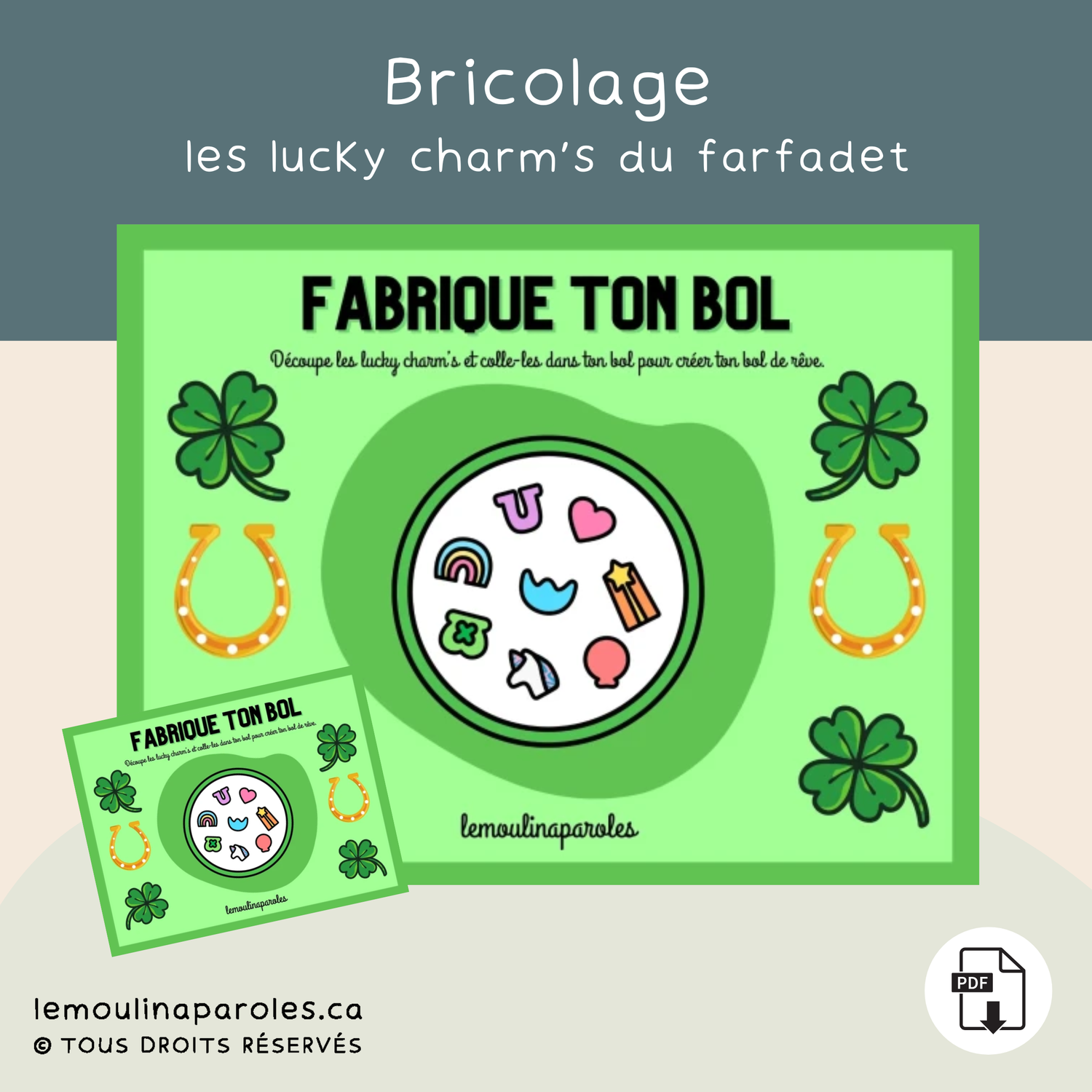 Bricolage Fabrique ton bol de Lucky Charm’s