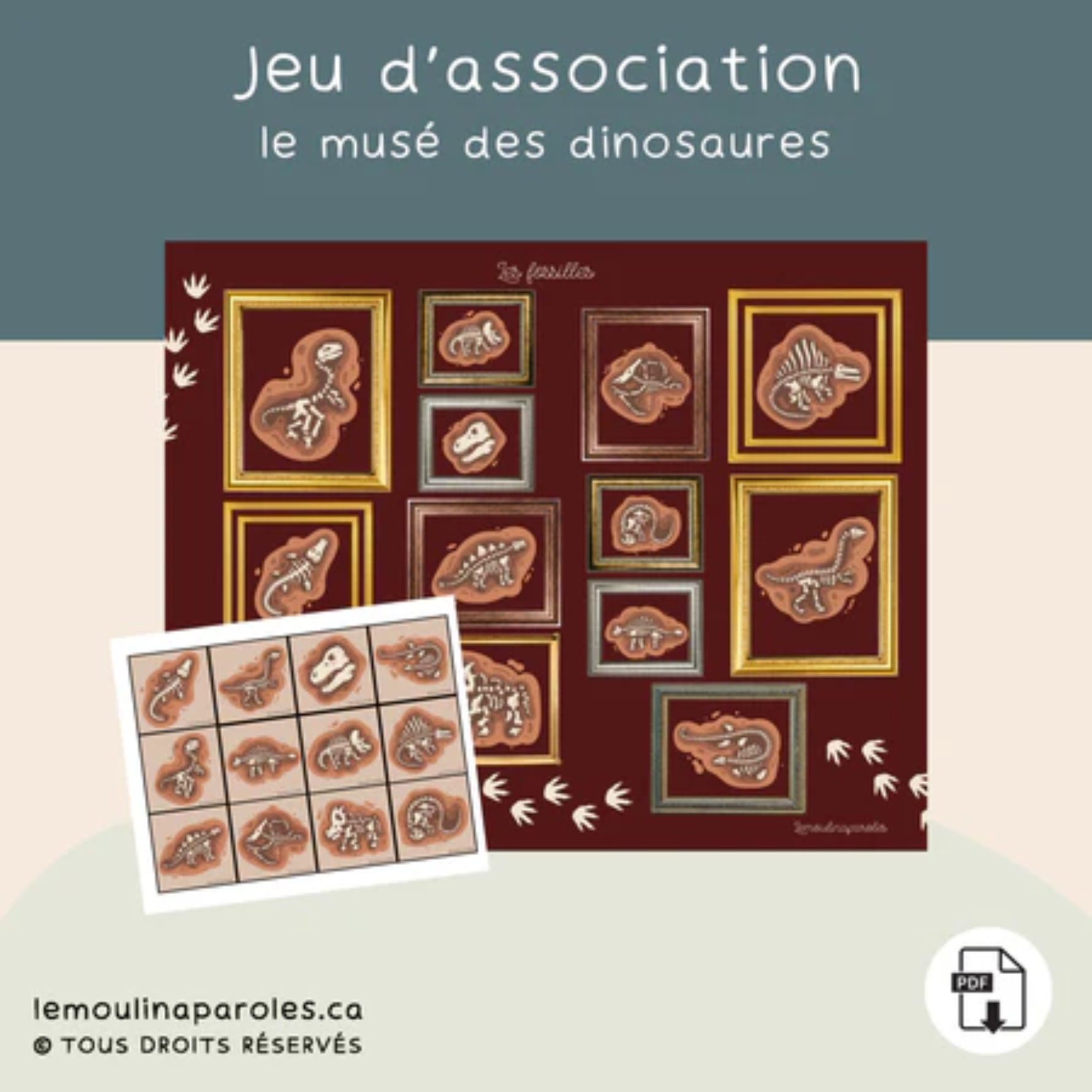Activités préscolaire dinosaures langage