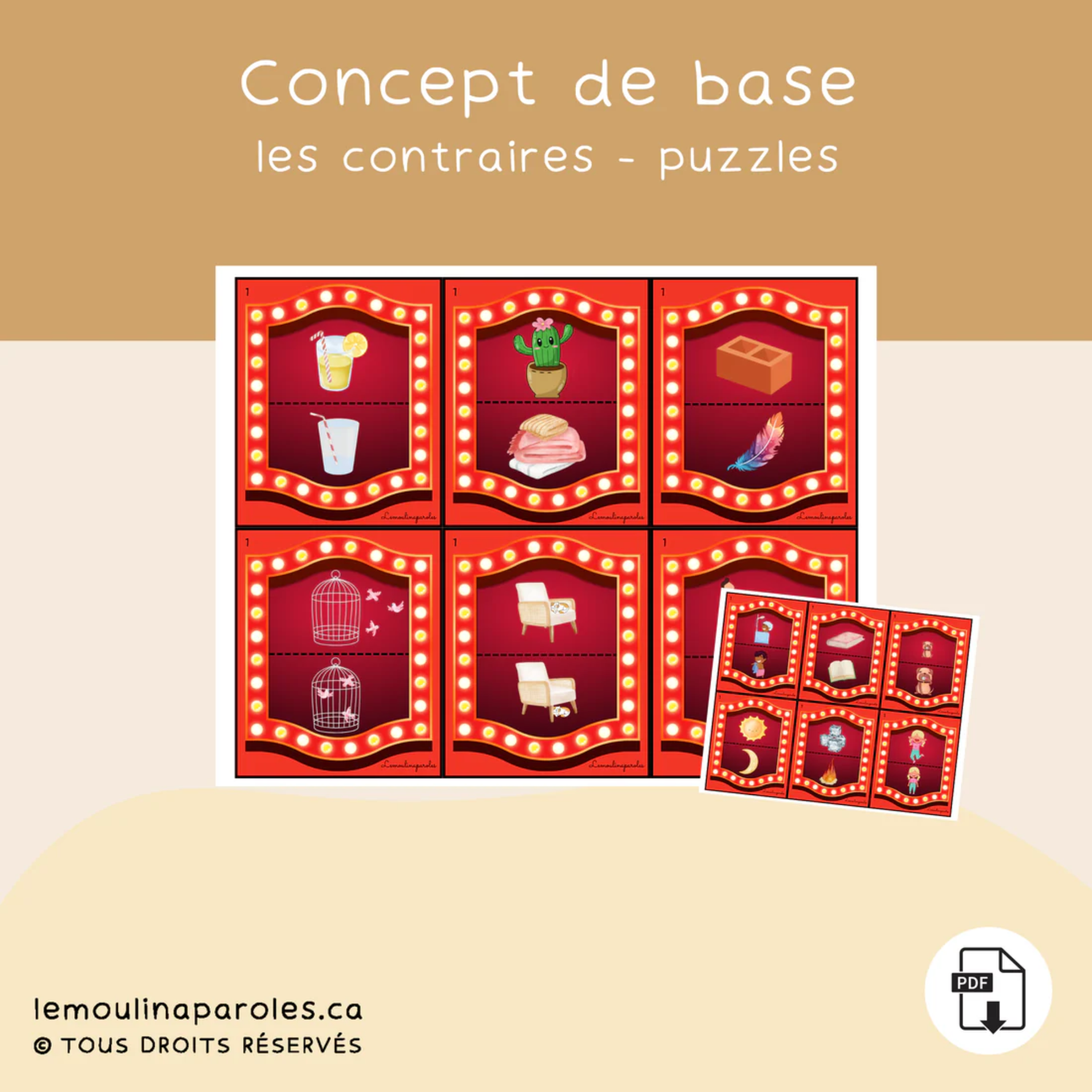 Trousse langage cirque jeux éducatifs enfant PDF