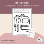 Trousse langage rentrée scolaire avec activités éducatives imprimables pour enfants