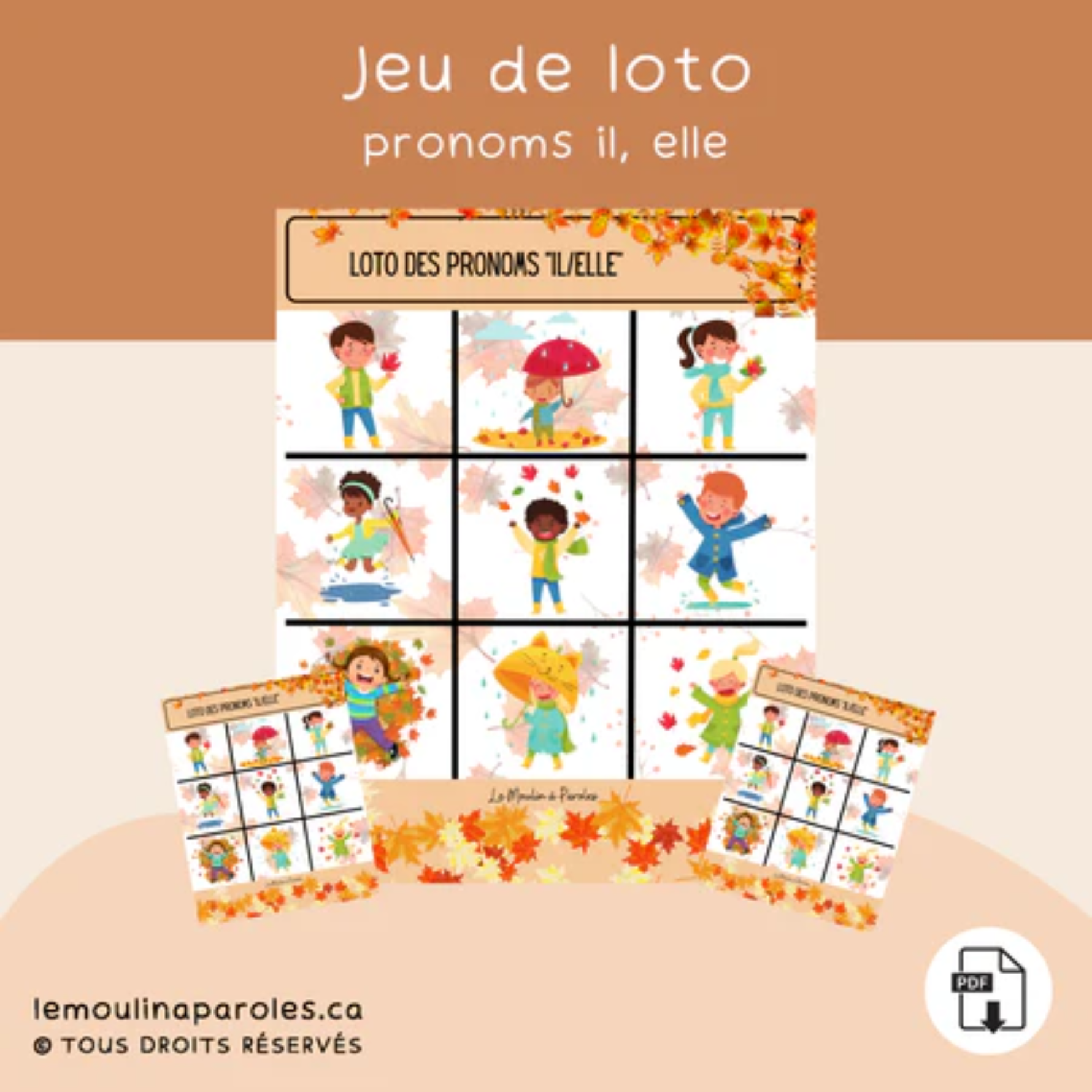 Trousse langage automne pour enfants avec activités éducatives imprimables