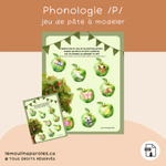 Trousse langage Les pommes en format PDF comprenant 11 activités éducatives pour développer le langage, la conscience phonologique, le vocabulaire, la morphosyntaxe, la compréhension et les notions spatiales chez les enfants.