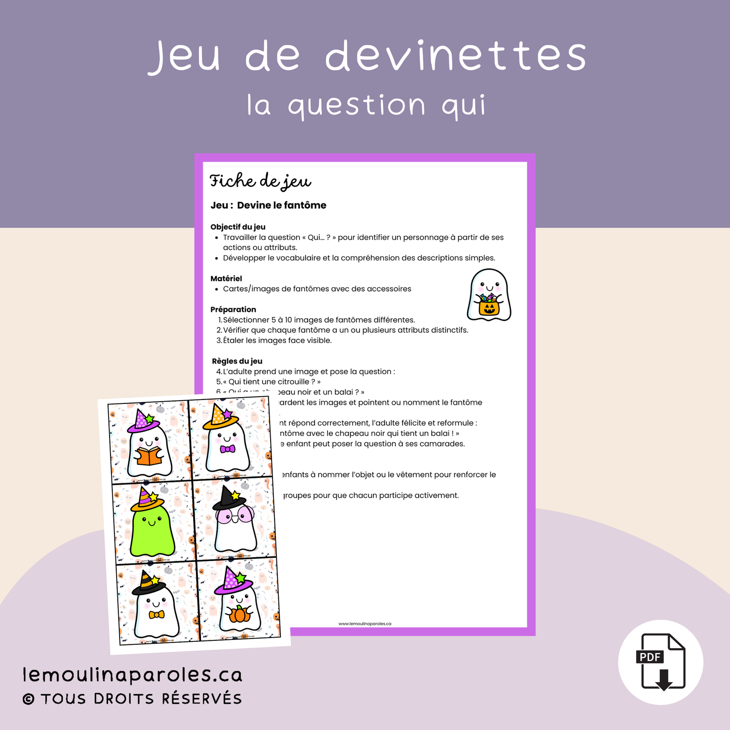 Qui porte quoi ? – Fantômes d’Halloween