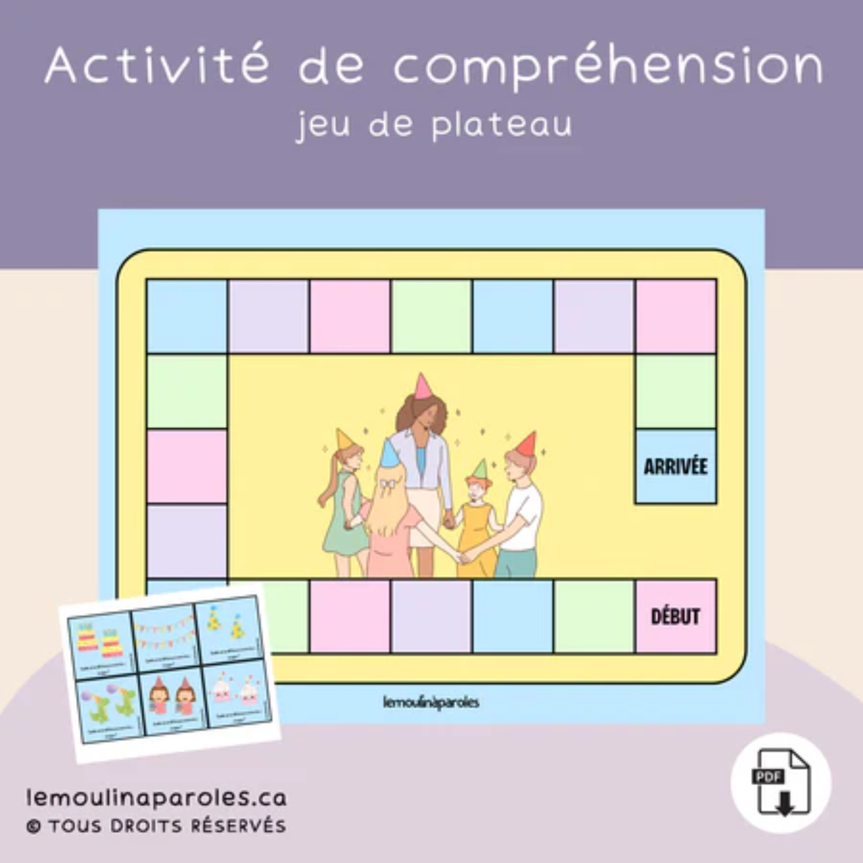 Jeux éducatifs vocabulaire anniversaire enfant