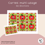 Trousse langage Les pommes en format PDF comprenant 8 activités éducatives pour les enfants de 5 à 7 ans afin de développer le langage, la conscience phonologique, la lecture, les notions spatiales, les émotions et la résolution de problèmes.